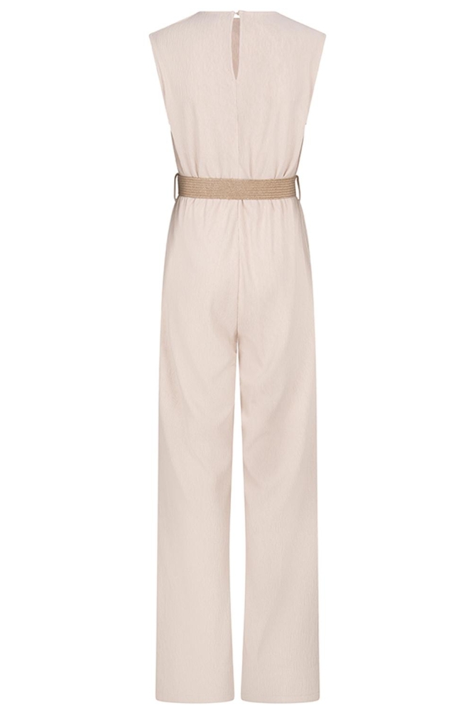 JUMPSUIT FANCY CRINKLE SP25 30018 168 light sand